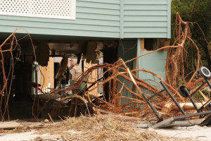 Owners assess the damage. Holgate, NJ.