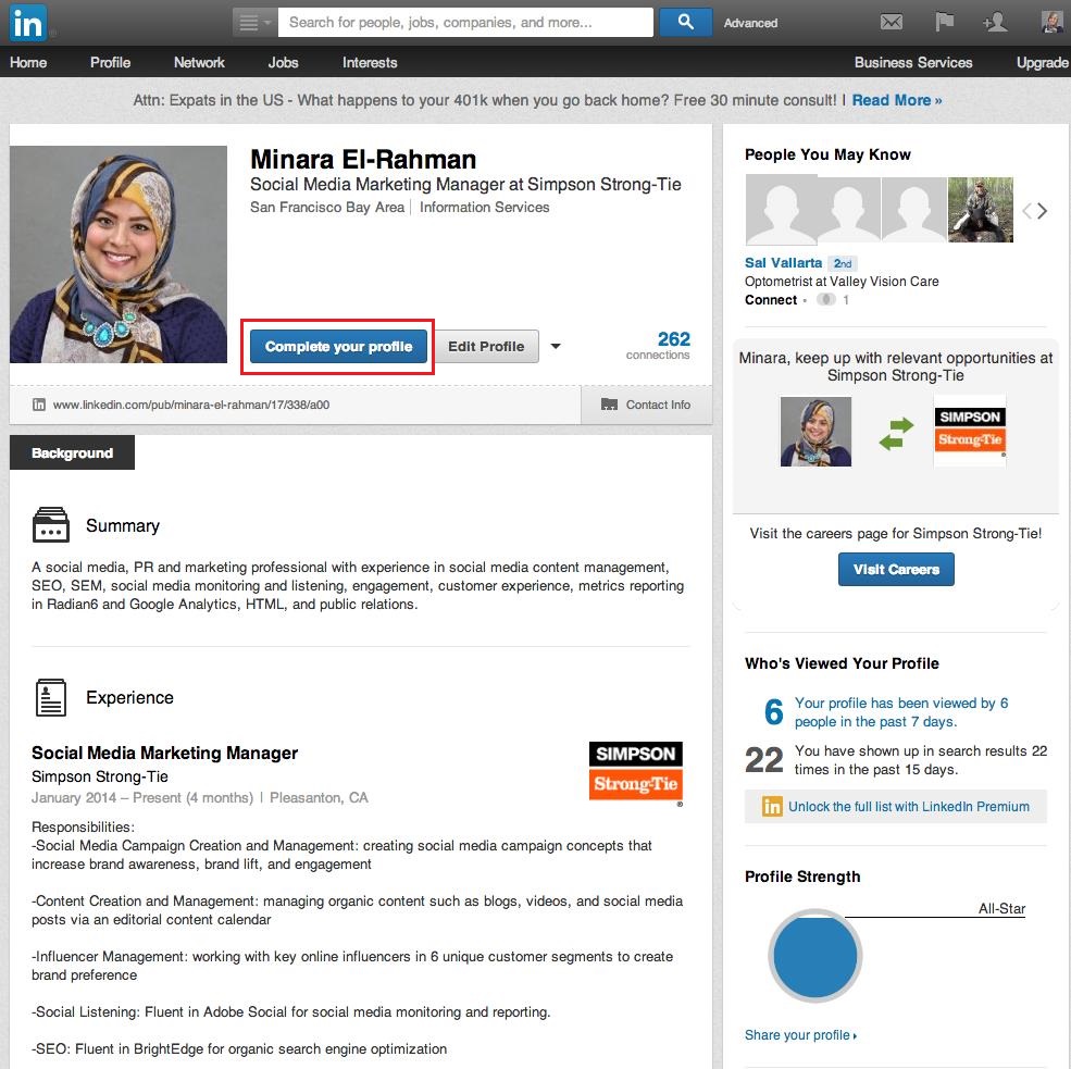 technical support engineer linkedin profile examples