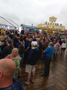 The Today Show airs live from the reconstructed boardwalk.