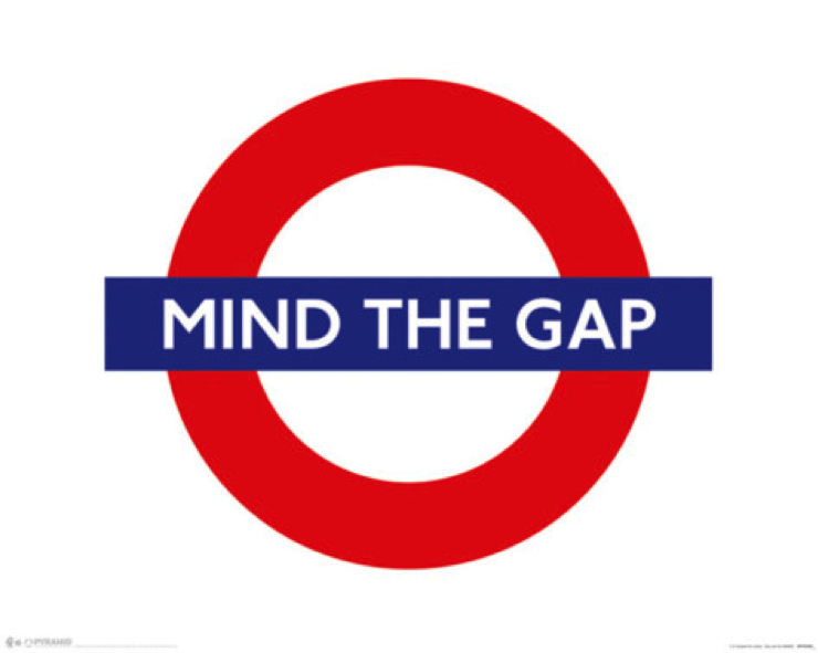 Mind The Gap sign