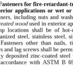 Connectors and Fasteners in Fire-Retardant-Treated Wood