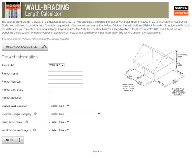 Strong-Wall Bracing Selector