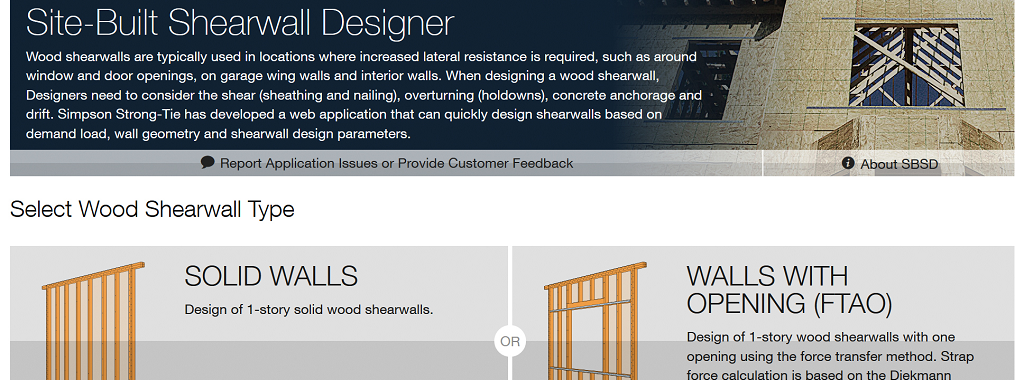 Introduction to the Site-Built Shearwall Designer Web Application