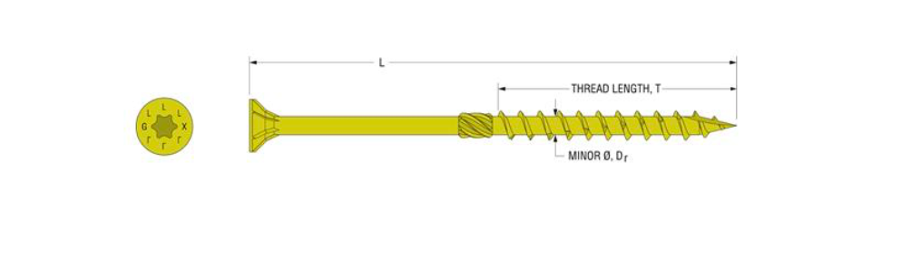 Figure 1- Strong-Drive® SDCP TIMBER-CP Screw 