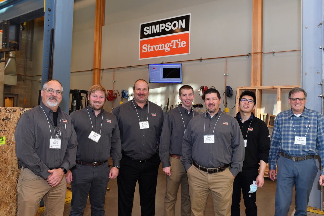 Simpson Strong-Tie Team: Ron Bruce, Brad Maier, Jeremy Gilstrap, Zac Page, Ryan Edwards, Phil-Hui, Jim Mattison