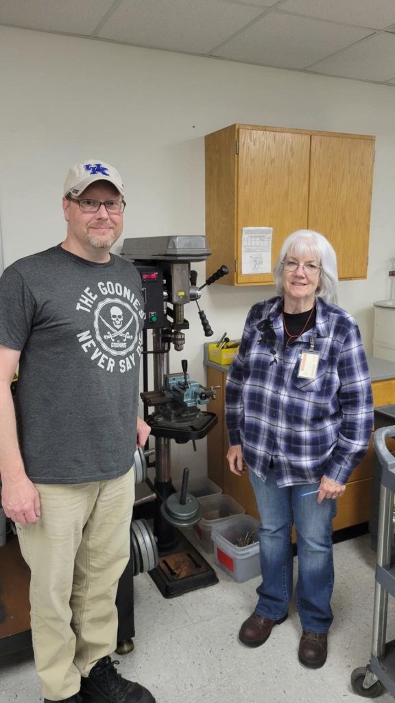 Lab technicians (Troy Wright and Paula Redd Andrews)