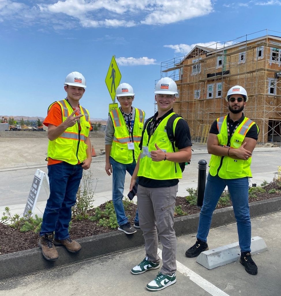 Robert and students on a jobsite