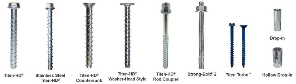 Figure 3: Simpson Strong-Tie Mechanical Anchors