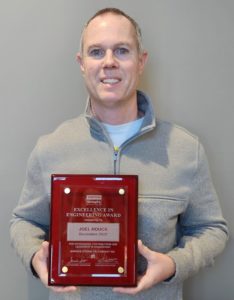 Simpson Strong-Tie Joel Houck, Associate Technical Manager, Research & Development with his award