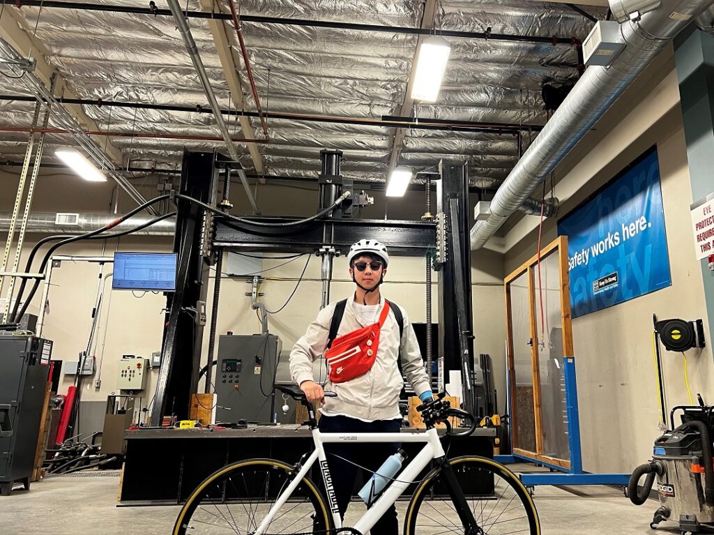 Anthony with his Bike