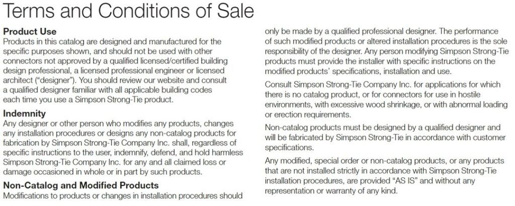 Terms and Condition of Sales