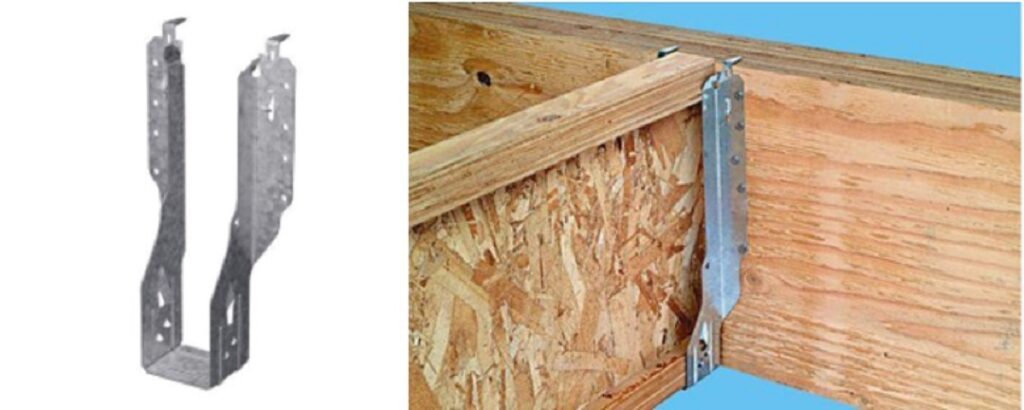 US Face-Mount I-Joist Hanger IUS Installed