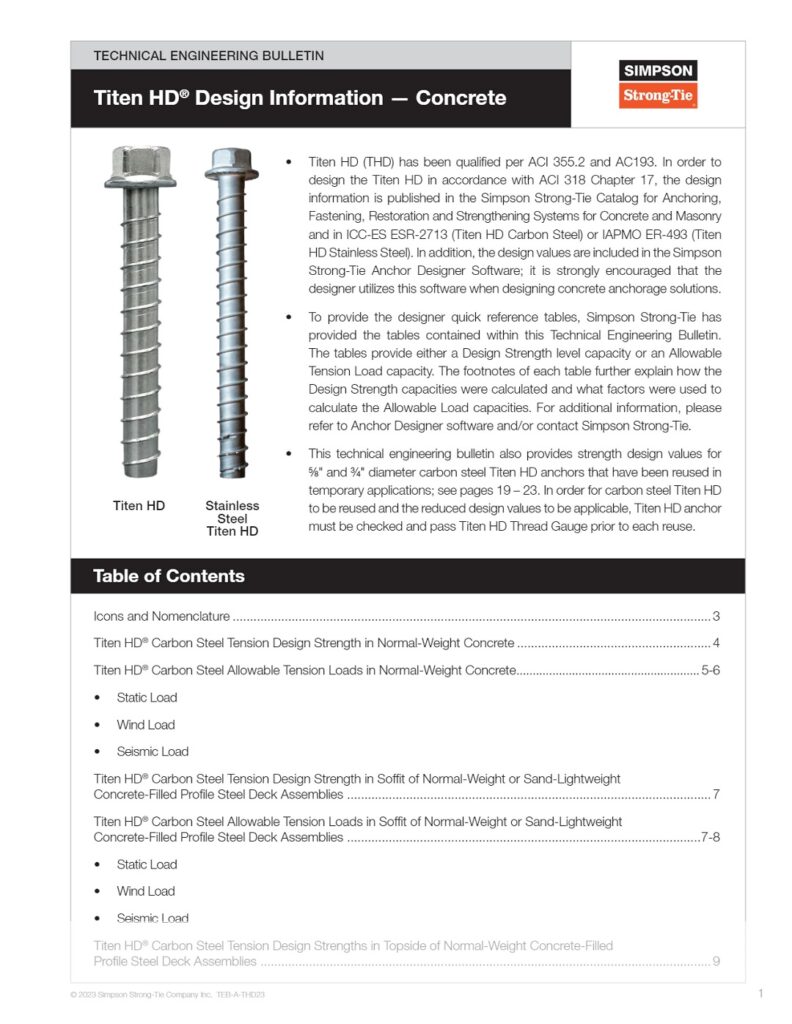 TEB-A-THD23 — Technical Bulletin