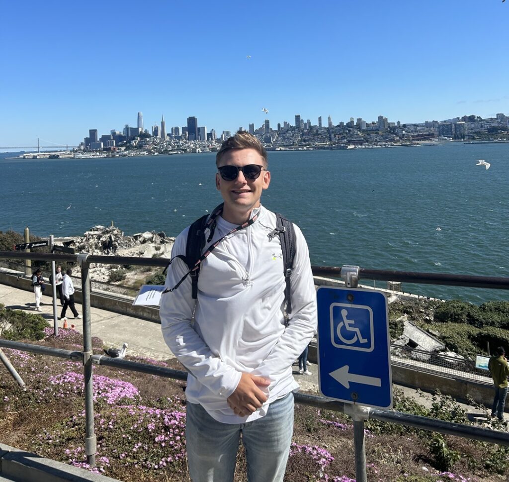 Koby visiting Alcatraz in San Francisco